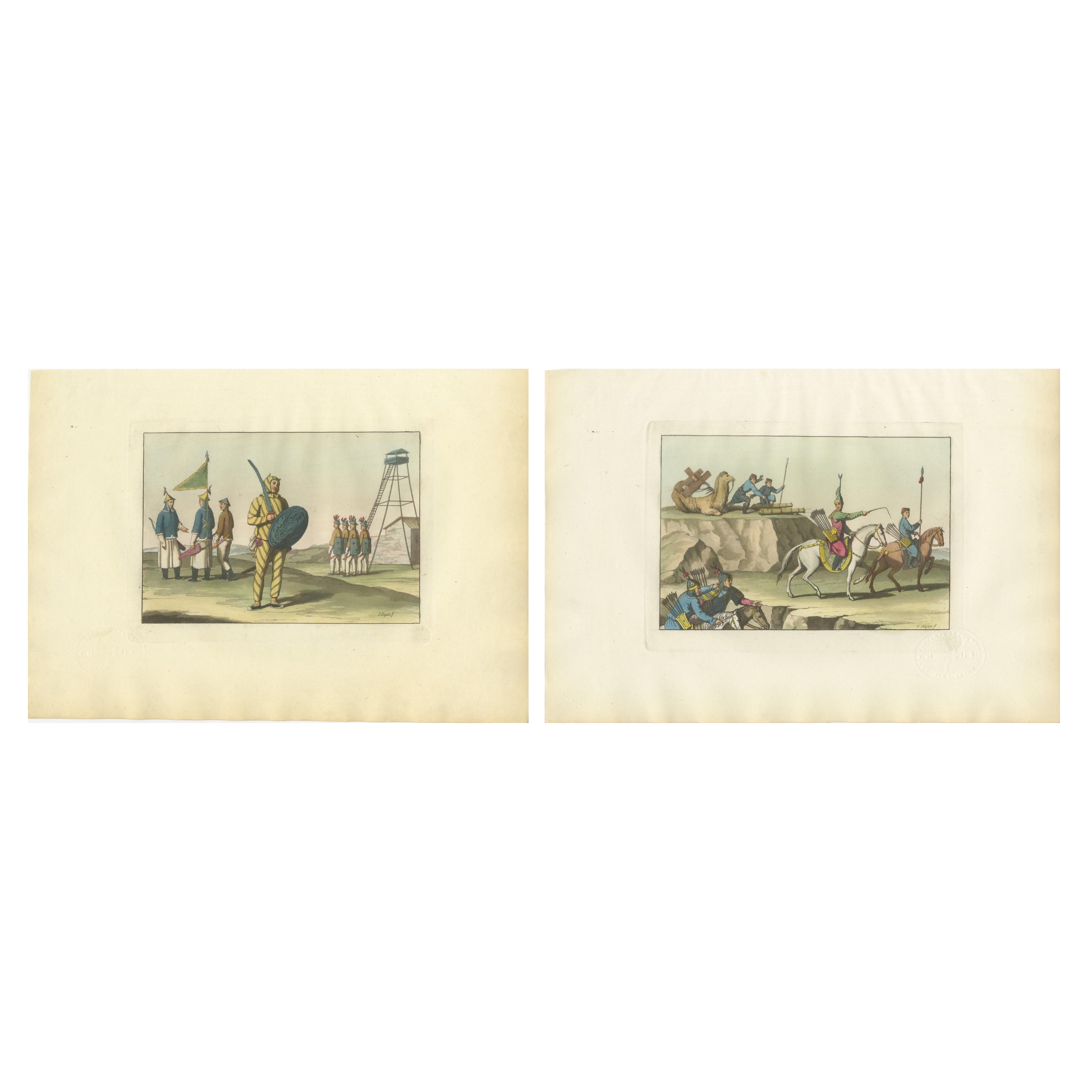Chinese Infantry and Cavalry – Military Costumes, Ferrario, Florence, 1815