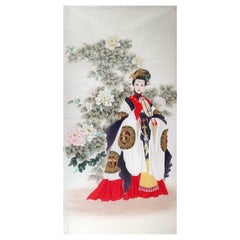 Chinesische Tinte Handpainting Schönheit Blumen Platz Papiermalerei