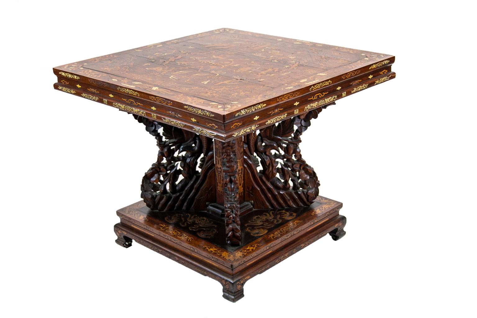 Chinese Inlaid Center Table For Sale 5