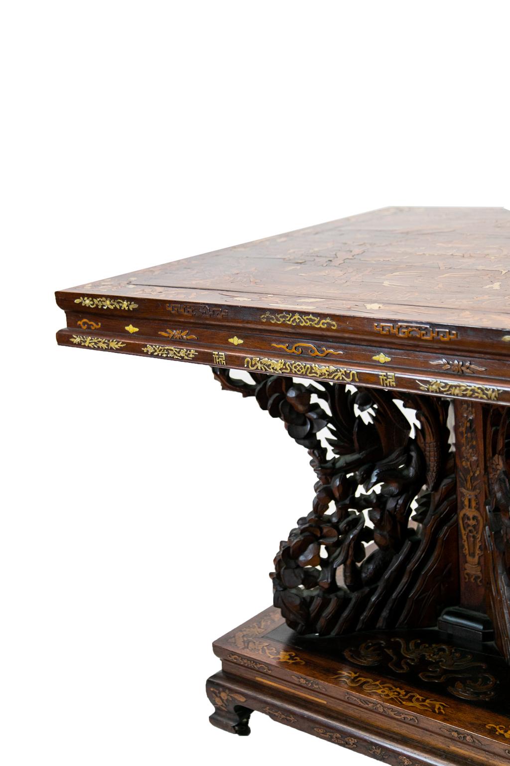 Chinese Inlaid Center Table For Sale 7