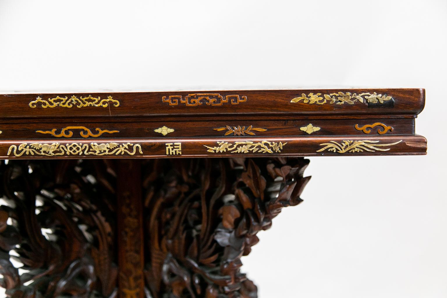 Inlay Chinese Inlaid Center Table For Sale