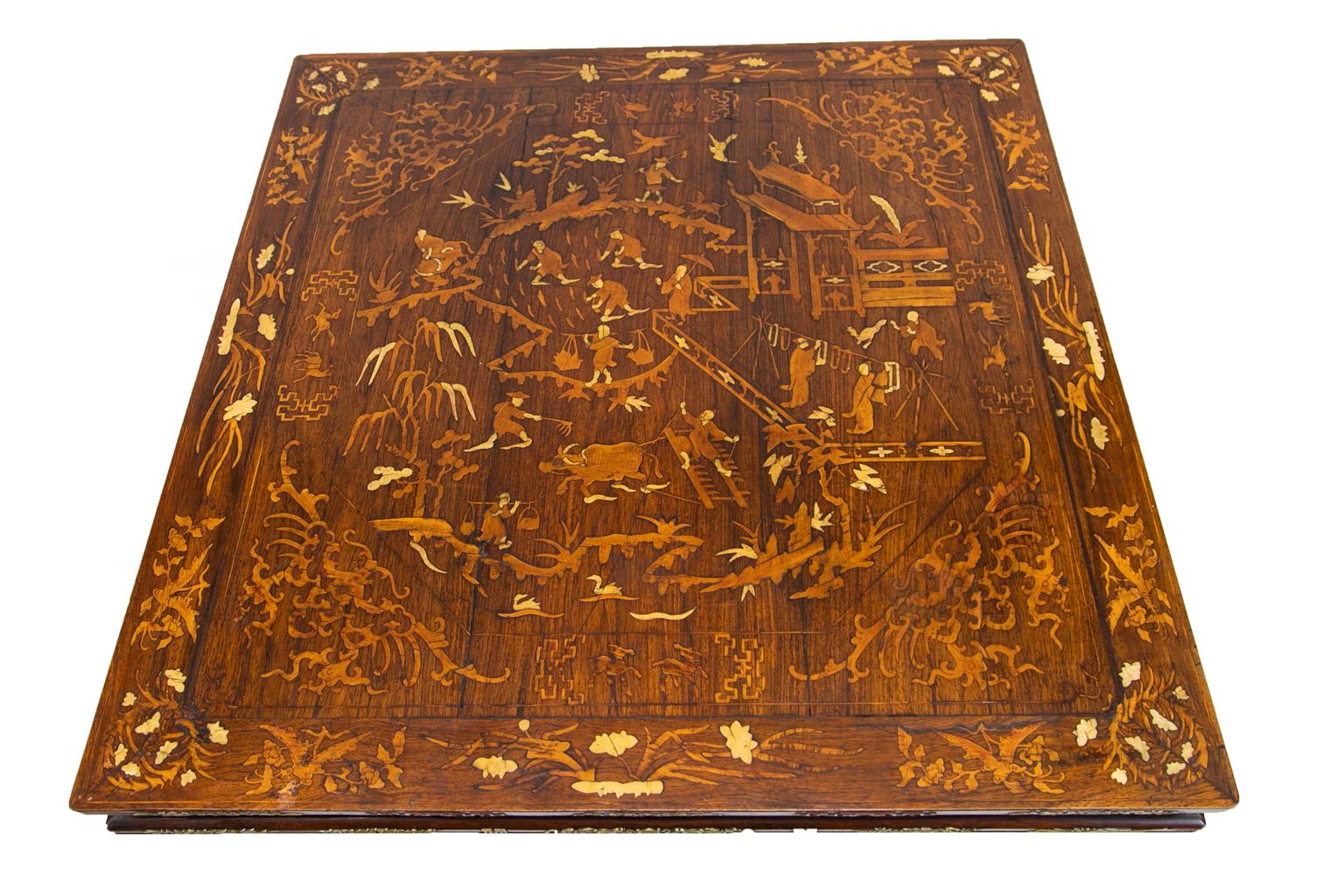 Rosewood Chinese Inlaid Center Table For Sale