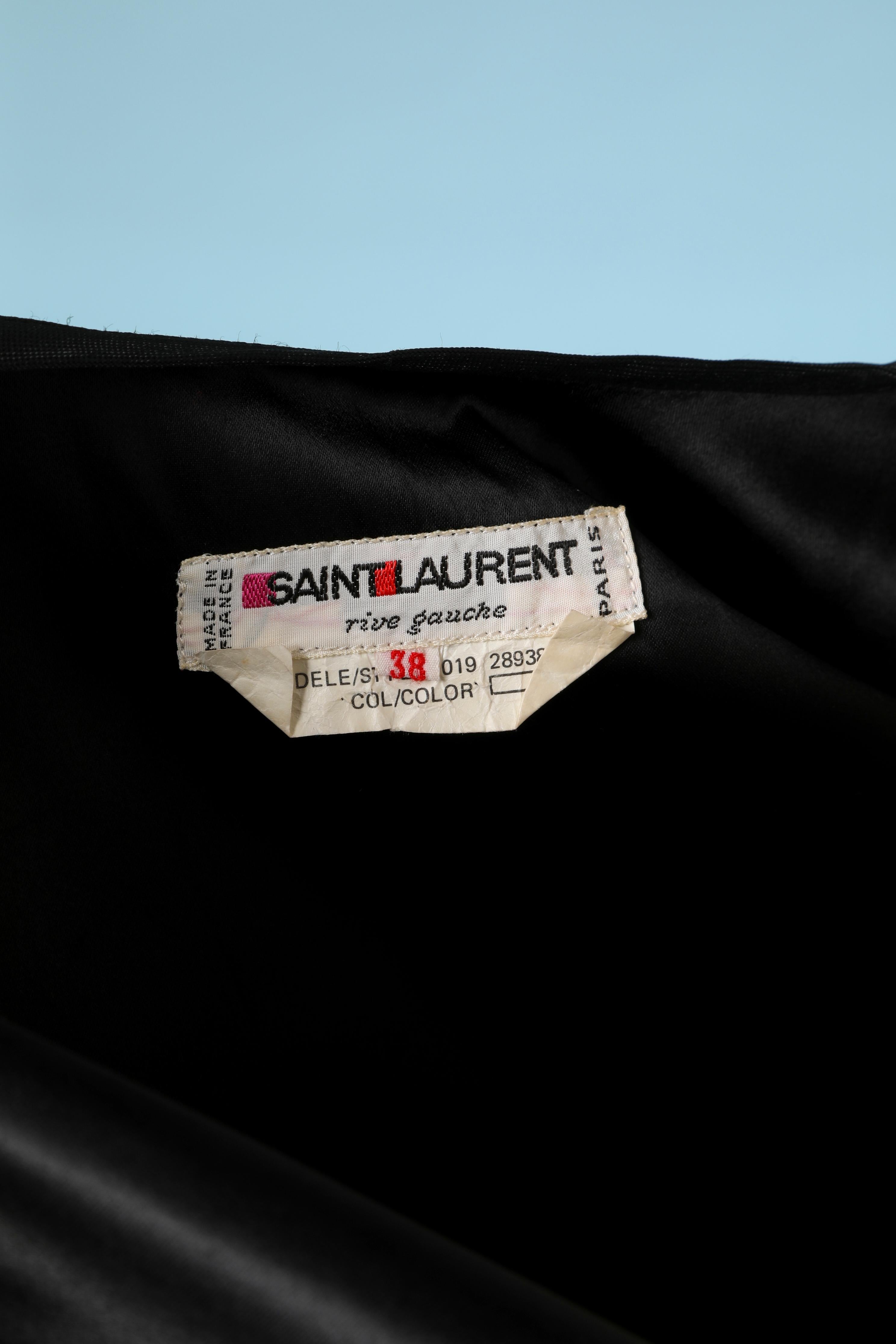Chinese inspiration printed silk dress Saint Laurent Rive Gauche  For Sale 1