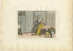 Chinese Interior Scene with Official and Guard – Ferrario Costume Series, 1815