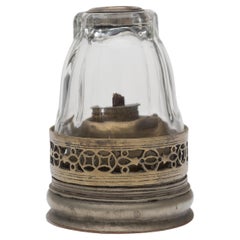 Antique Chinese Interlocking Coin Opium Lamp, c. 1900