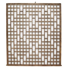 Used Chinese Interlocking Lattice Window Panel, circa 1900