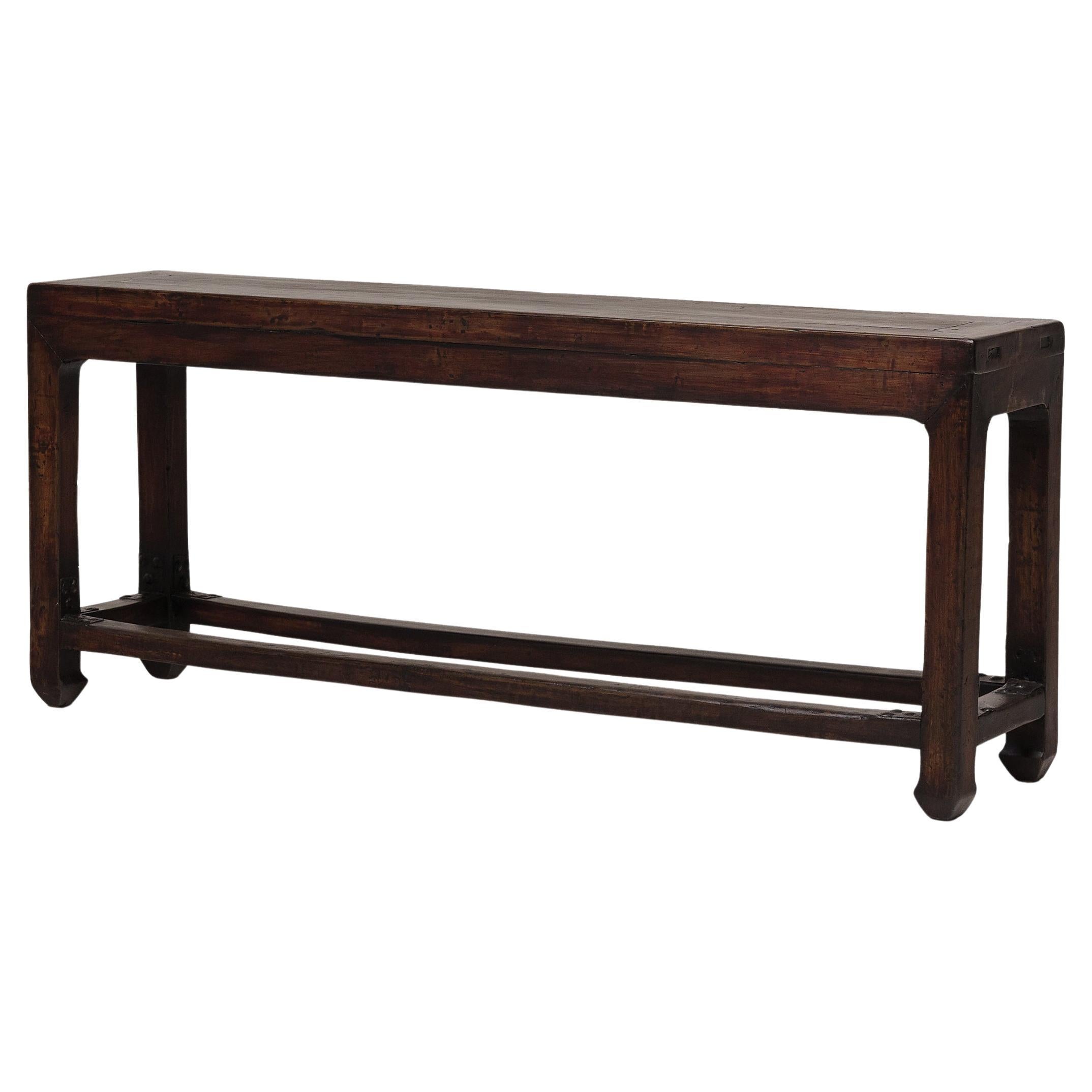 Chinese Iron Clad Two Person Bench, circa 1900