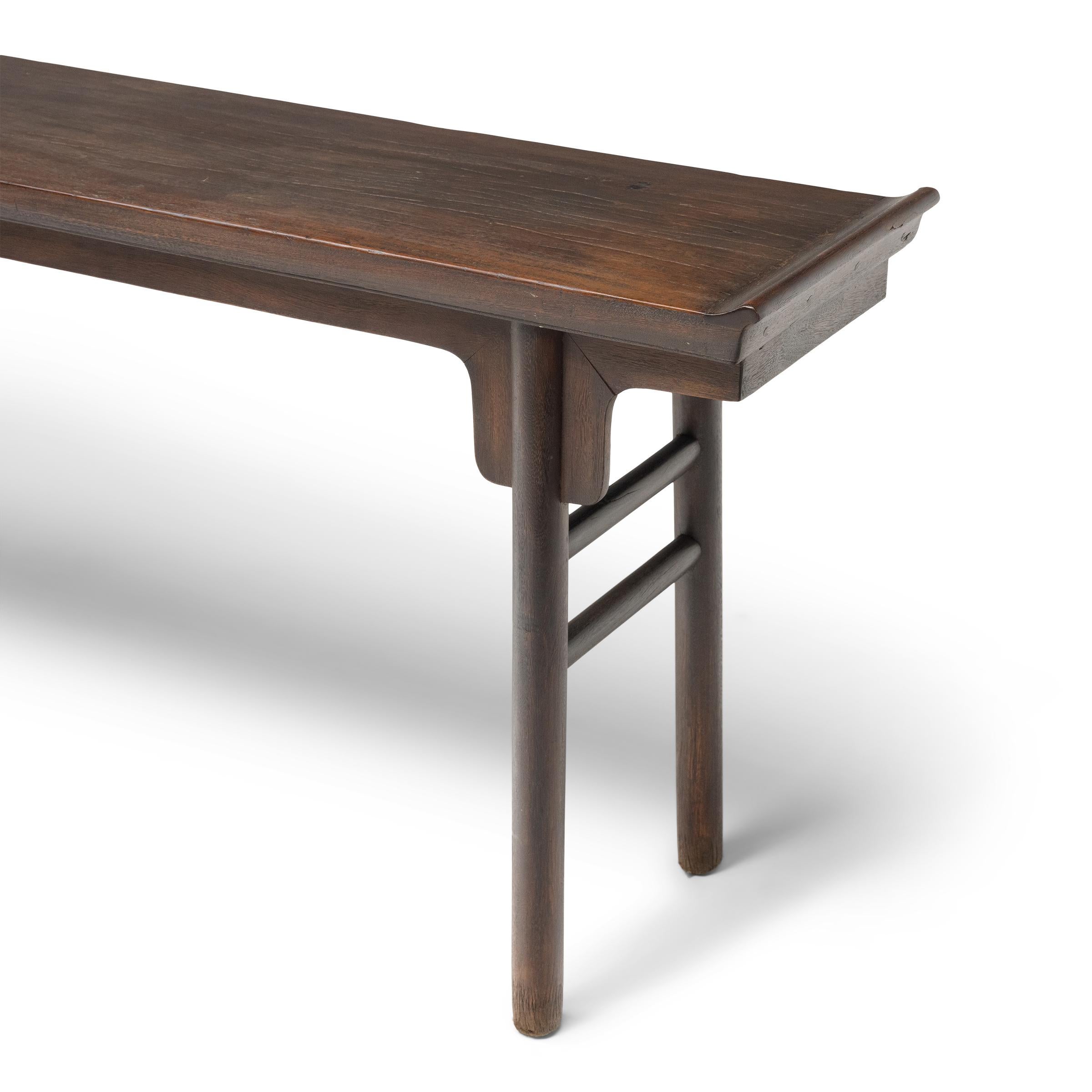 Chinese Ironwood Plank Top Altar Table, c. 1850 In Good Condition For Sale In Chicago, IL