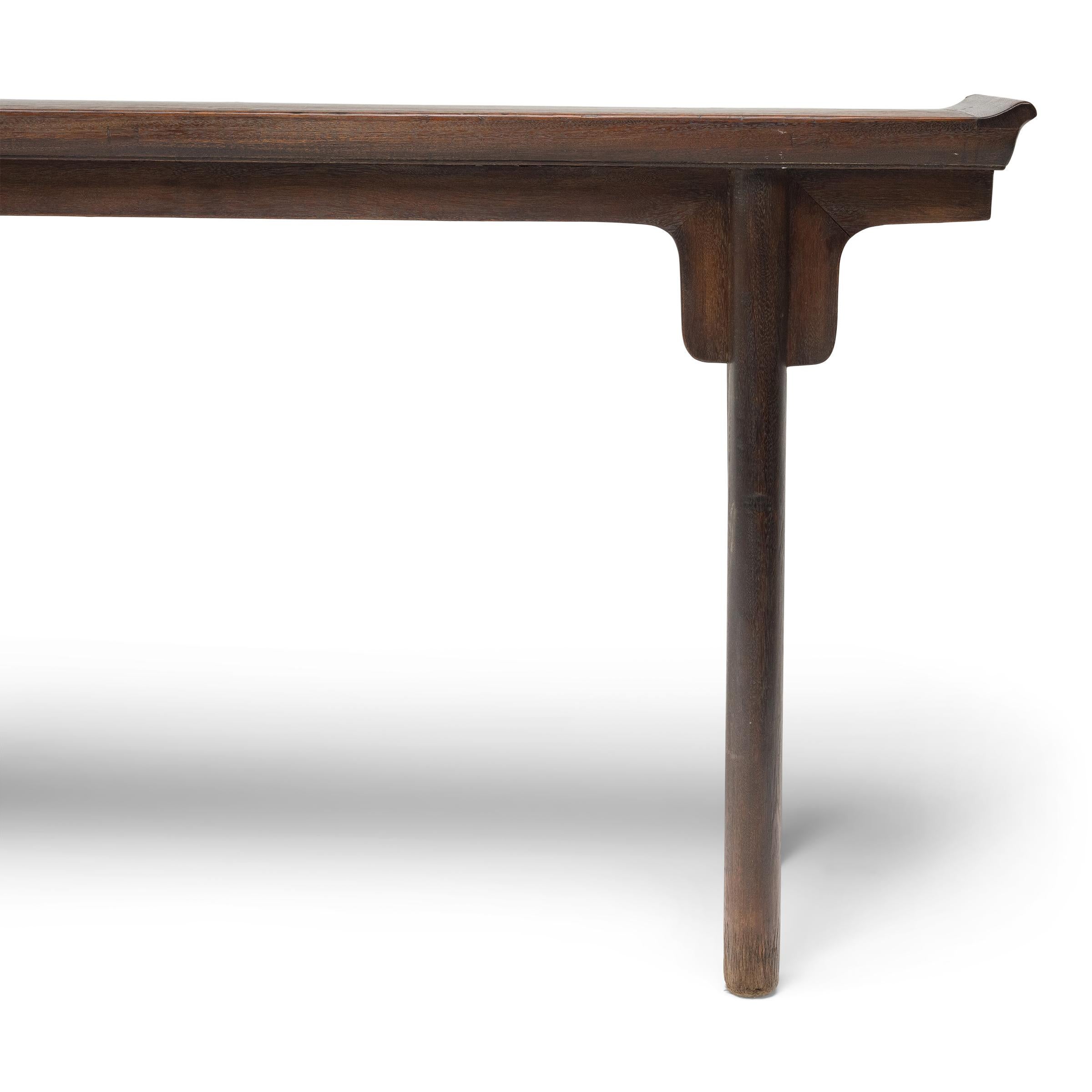 19th Century Chinese Ironwood Plank Top Altar Table, c. 1850 For Sale
