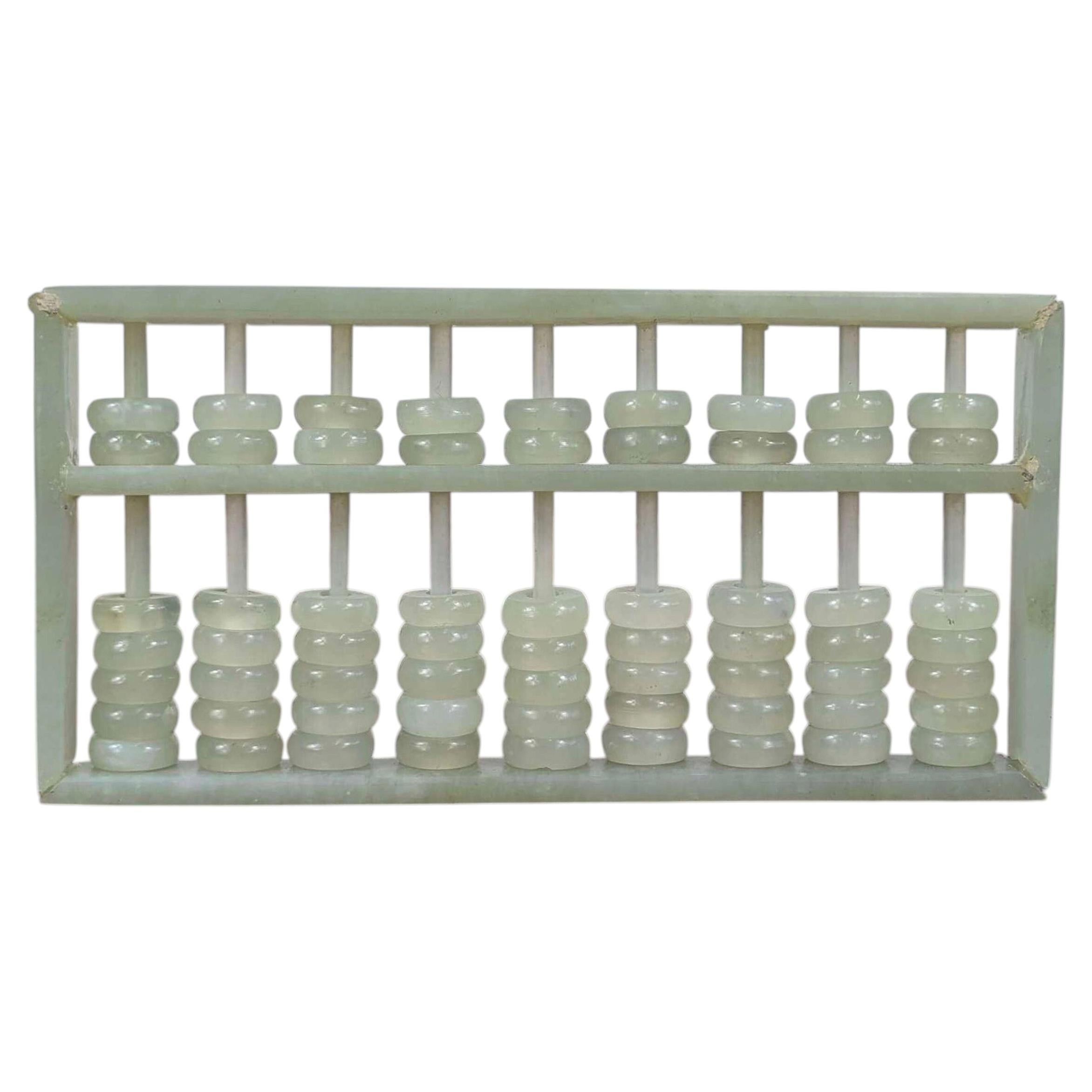 Chinese Jade Abacus Mid-Century