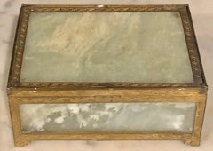 Chinese Jade and Gilt Metal Vanity Box, Casket Box