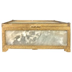 Chinese Jade and Gilt Metal Vanity Box, Casket Box