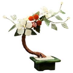 Chinese Jade Bonsai Tree with Jade Pot
