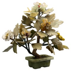 Used No.2 of 2, Chinese Jade Bonsai Tree with Jade Pot
