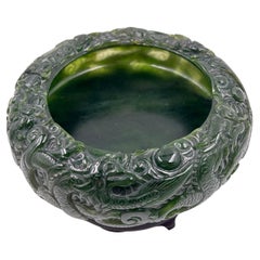 Chinese Jade Carved Bowl from the Qing Dynasty