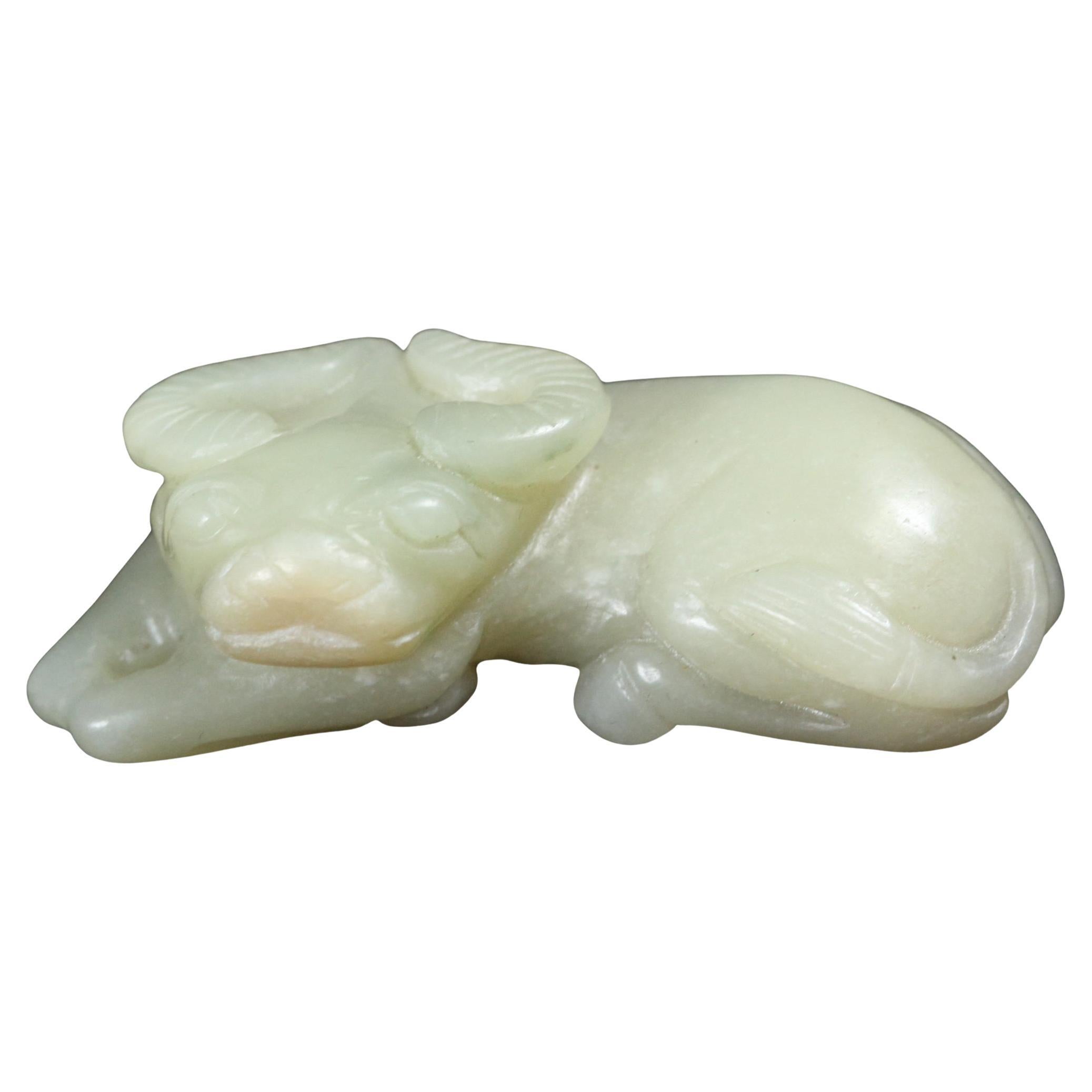 Chinese jade carving of a ram