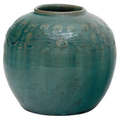 Antique Chinese Jade Green Salt Jar, c. 1900