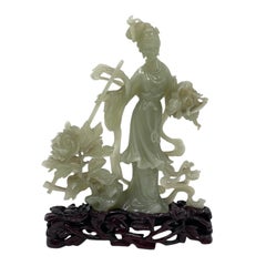 Chinese Jade Lady Sculpture.