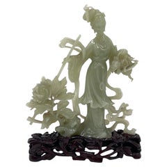 Chinese Jade Lady Sculpture.