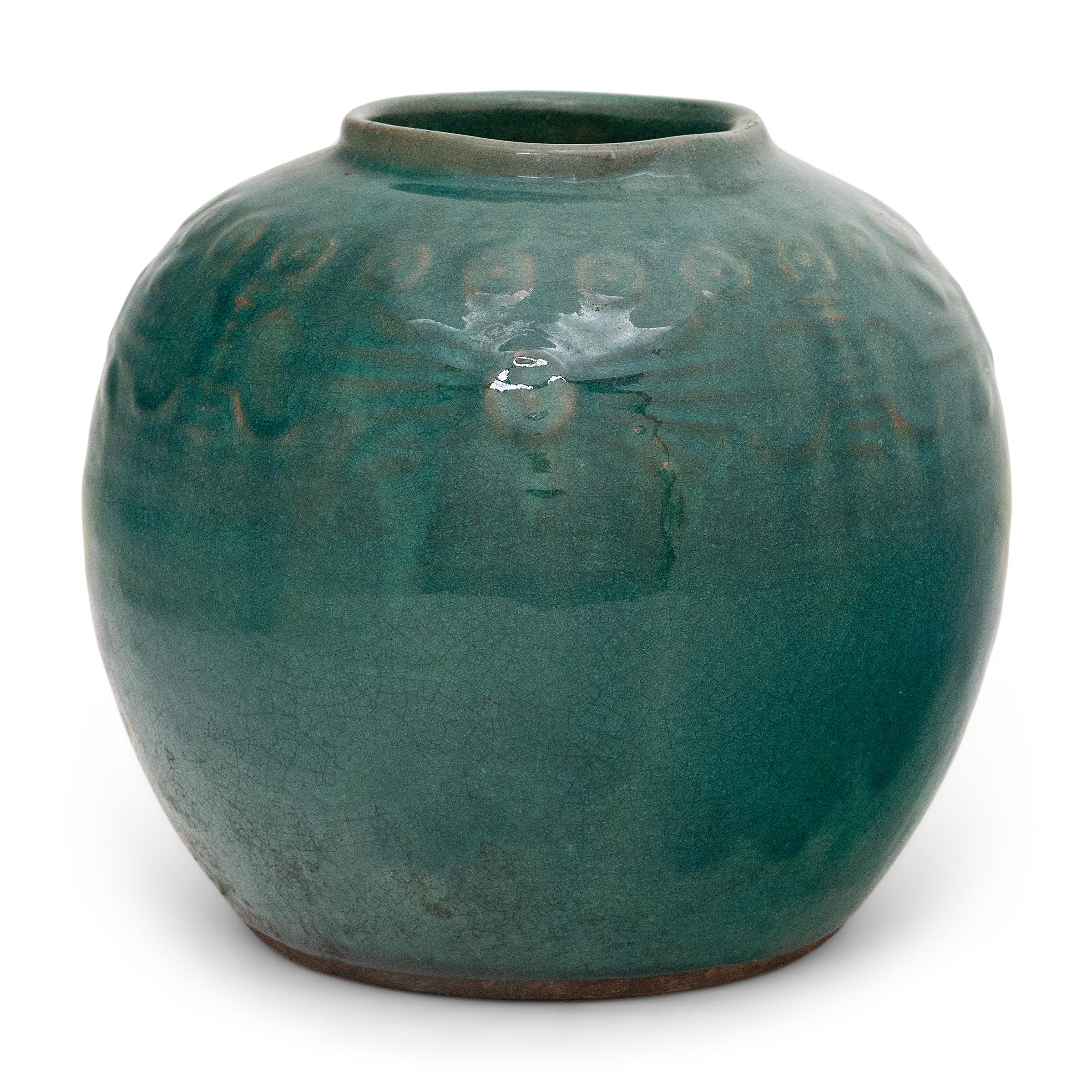 Chinese Export Chinese Jade Green Salt Jar, c. 1900