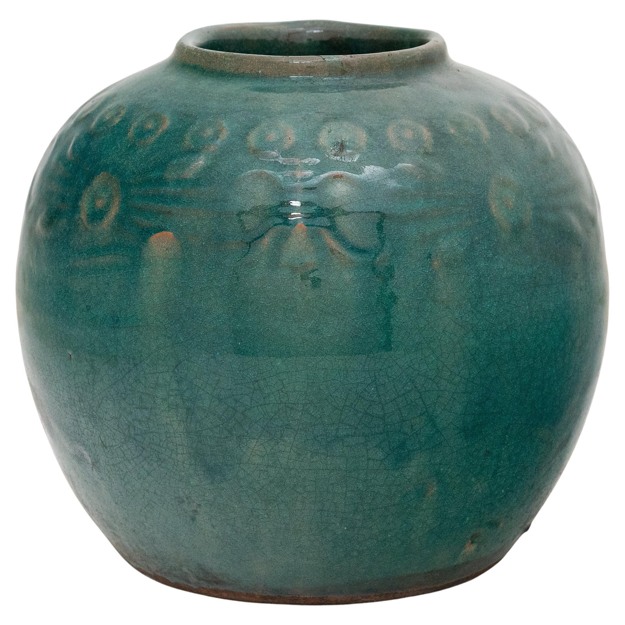 Chinese Jade Green Salt Jar, c. 1900