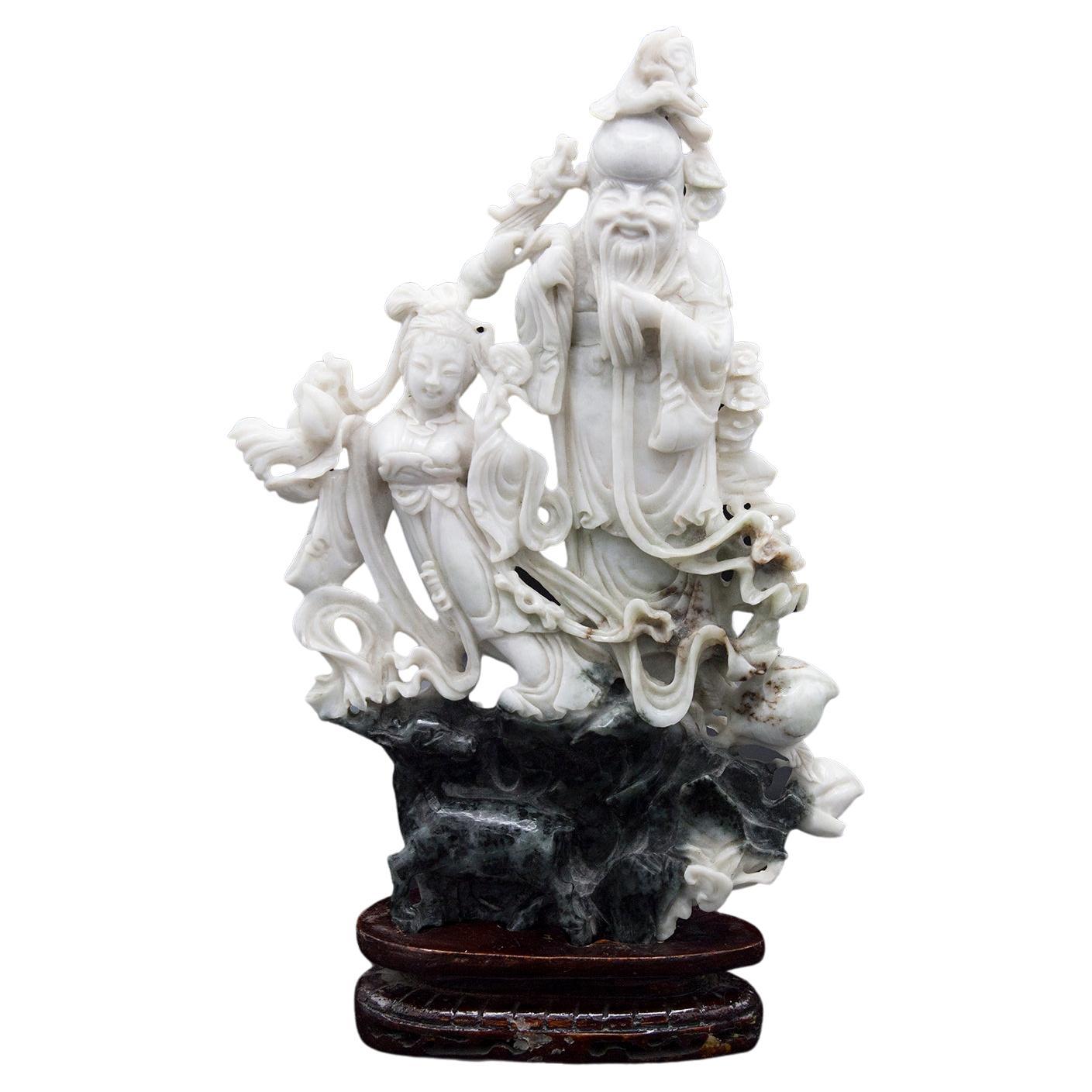 Chinese Jade Statue of a Confucian Sage