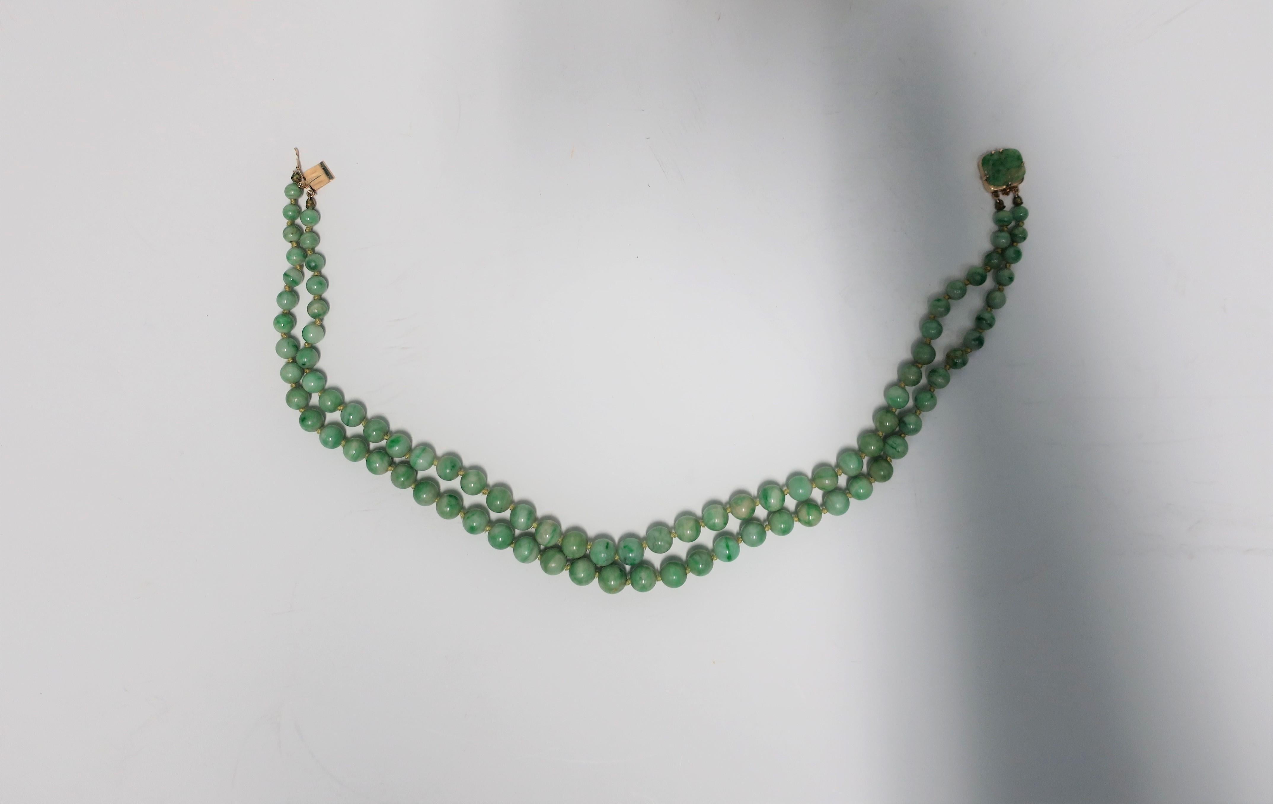 Chinese Jadeite and Gold Necklace, circa 1940s 7