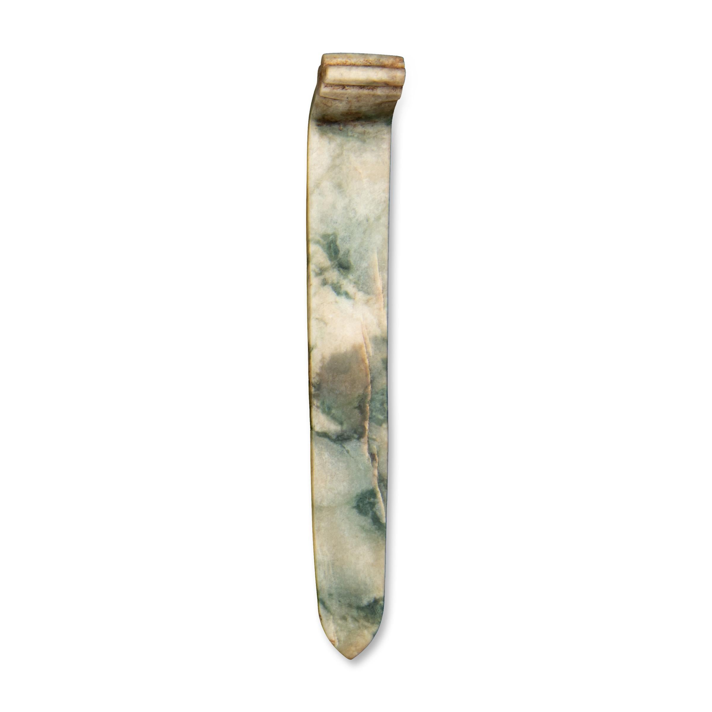Qing Chinese Jadeite Hair Pin, c. 1850