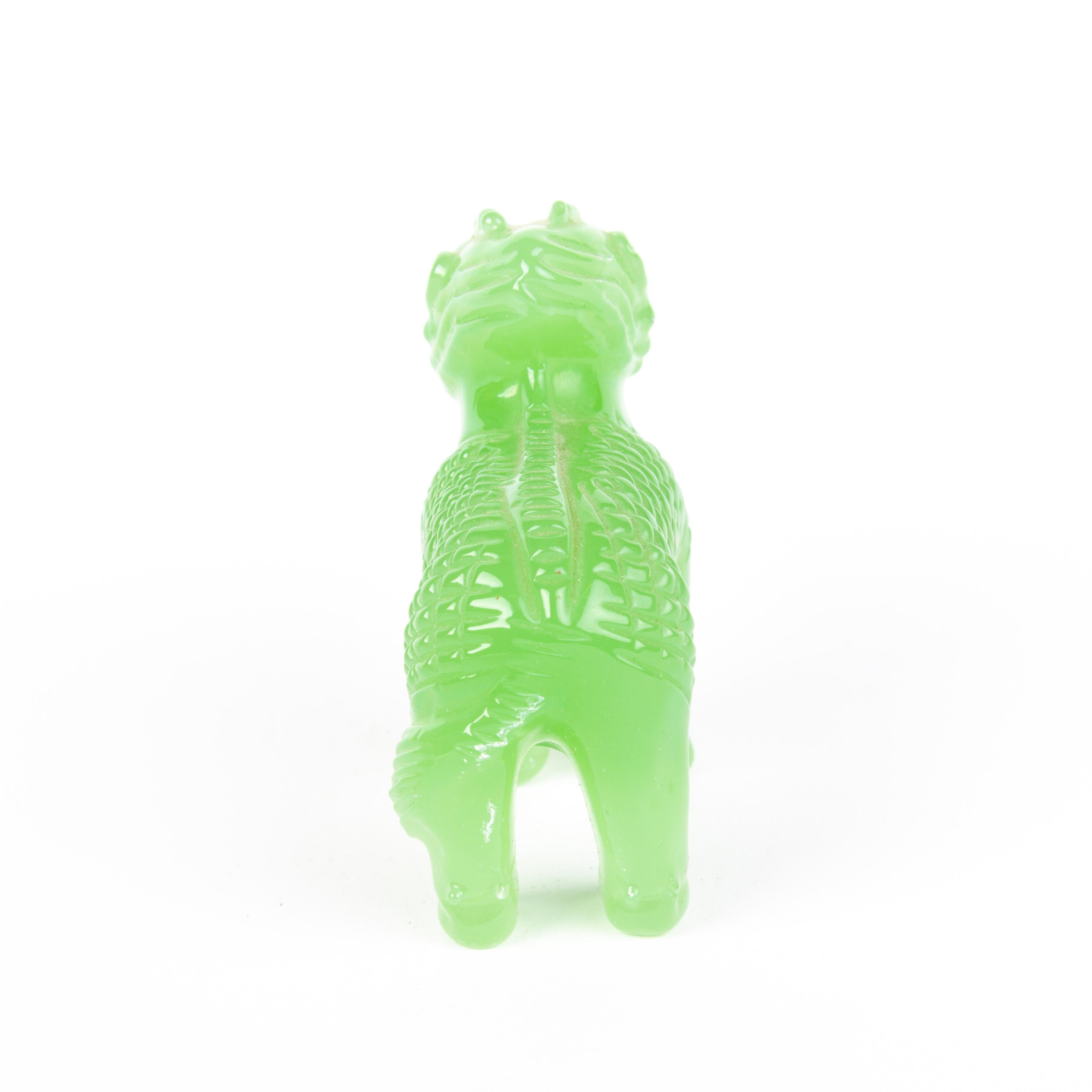 Chinese Jadeite Sculpture of a Foo Dog 19th Century Qing In Good Condition For Sale In Nottingham, GB