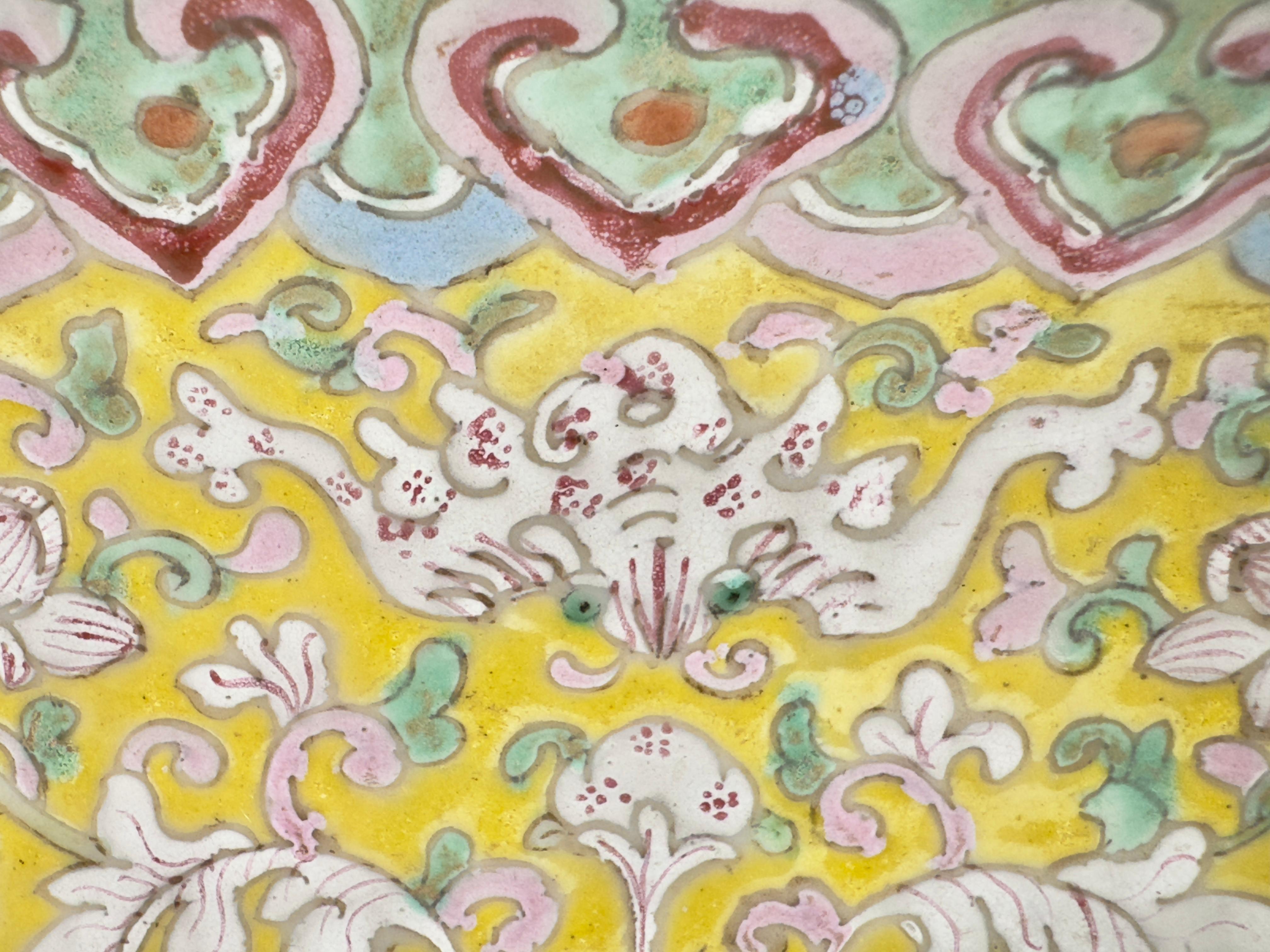 Chinesische Jardinière Famille Rose Porzellan in sechs Farben, Qing-Zeit im Angebot 7