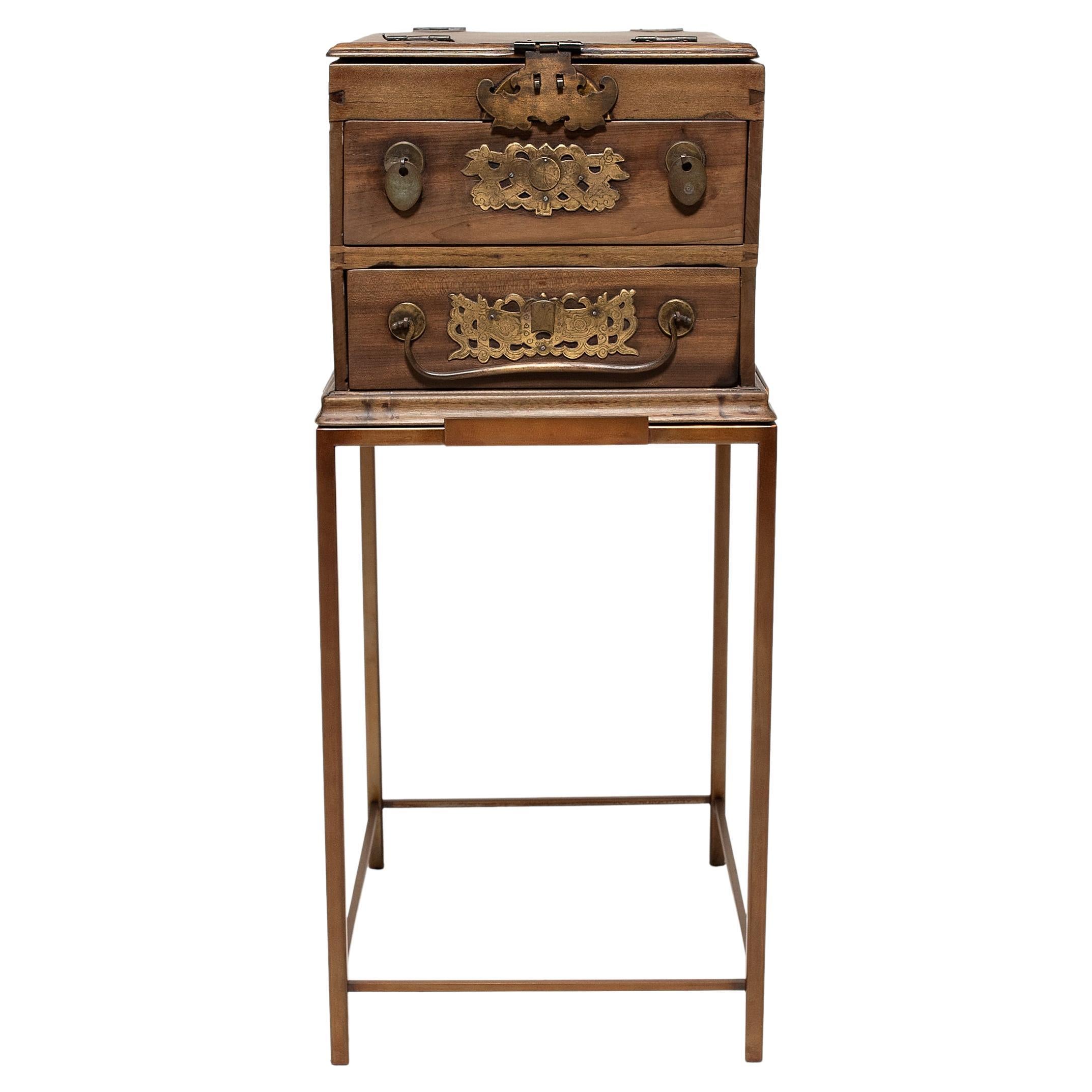 Chinese Jewelry Box Side Table, c. 1900