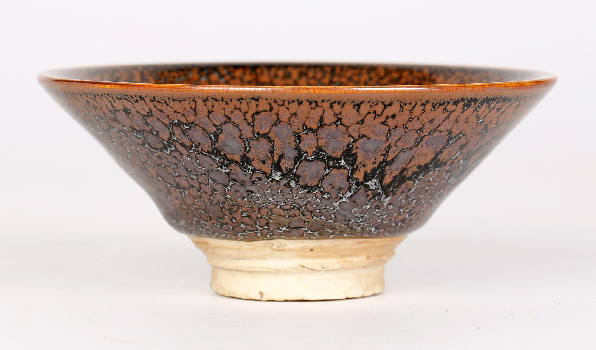 Chinese Jian Ware Style Brown Oilspot Pattern Pottery Teabowl 4