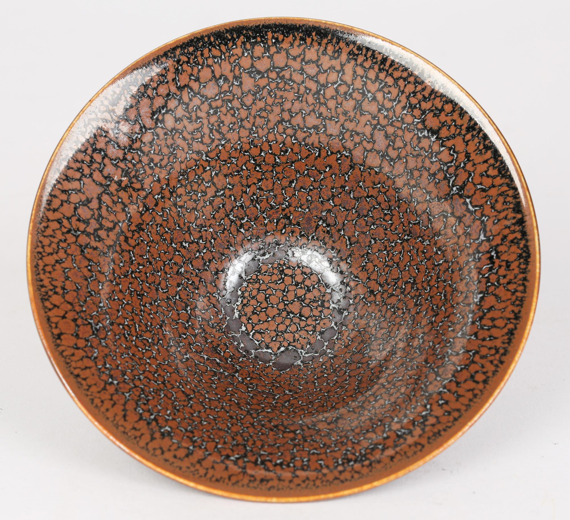 Chinese Jian Ware Style Brown Oilspot Pattern Pottery Teabowl 2