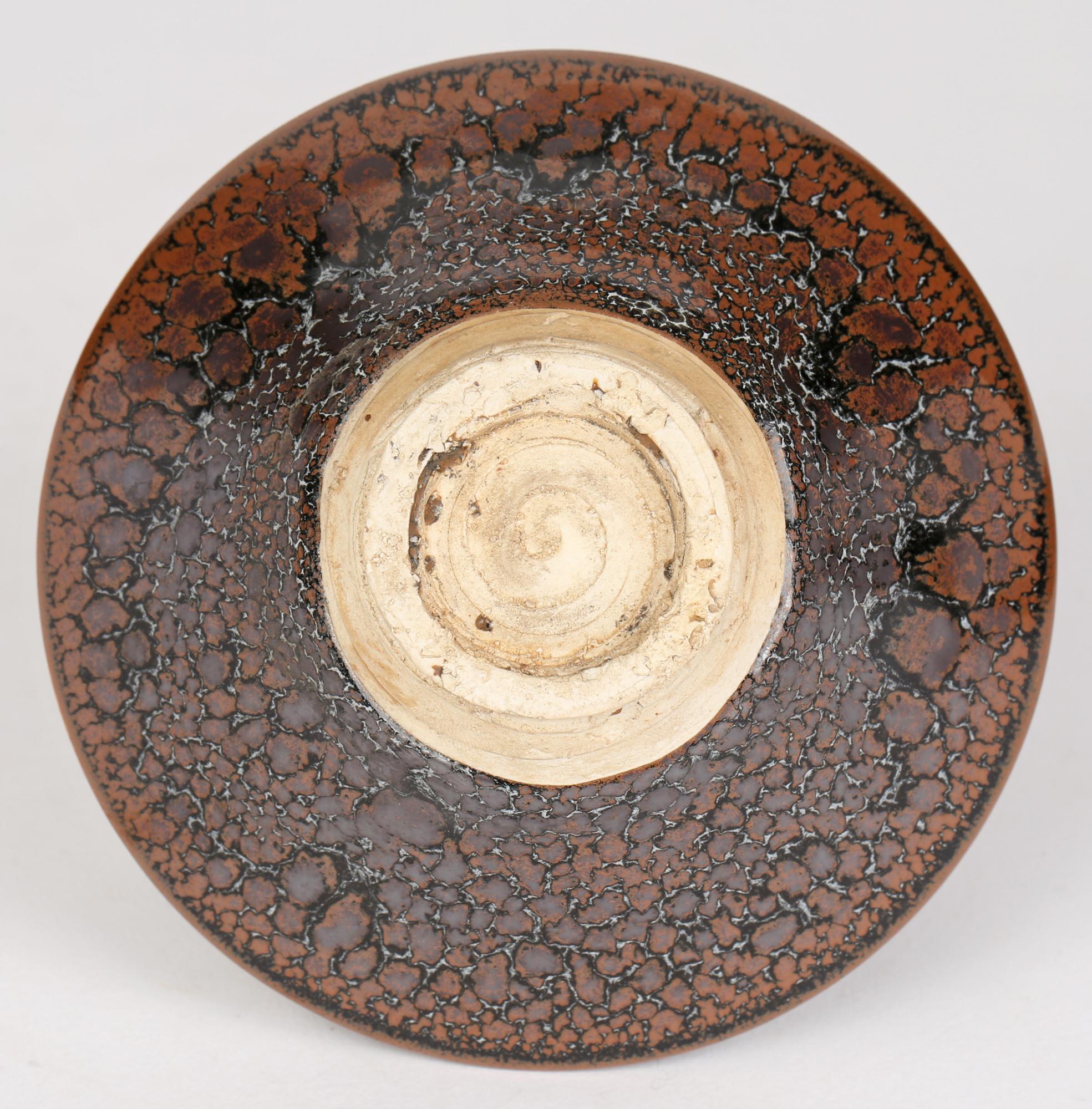 Chinese Jian Ware Style Brown Oilspot Pattern Pottery Teabowl 3