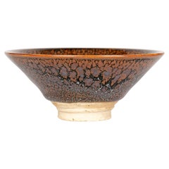 Chinese Jian Ware Style Brown Oilspot Pattern Pottery Teabowl