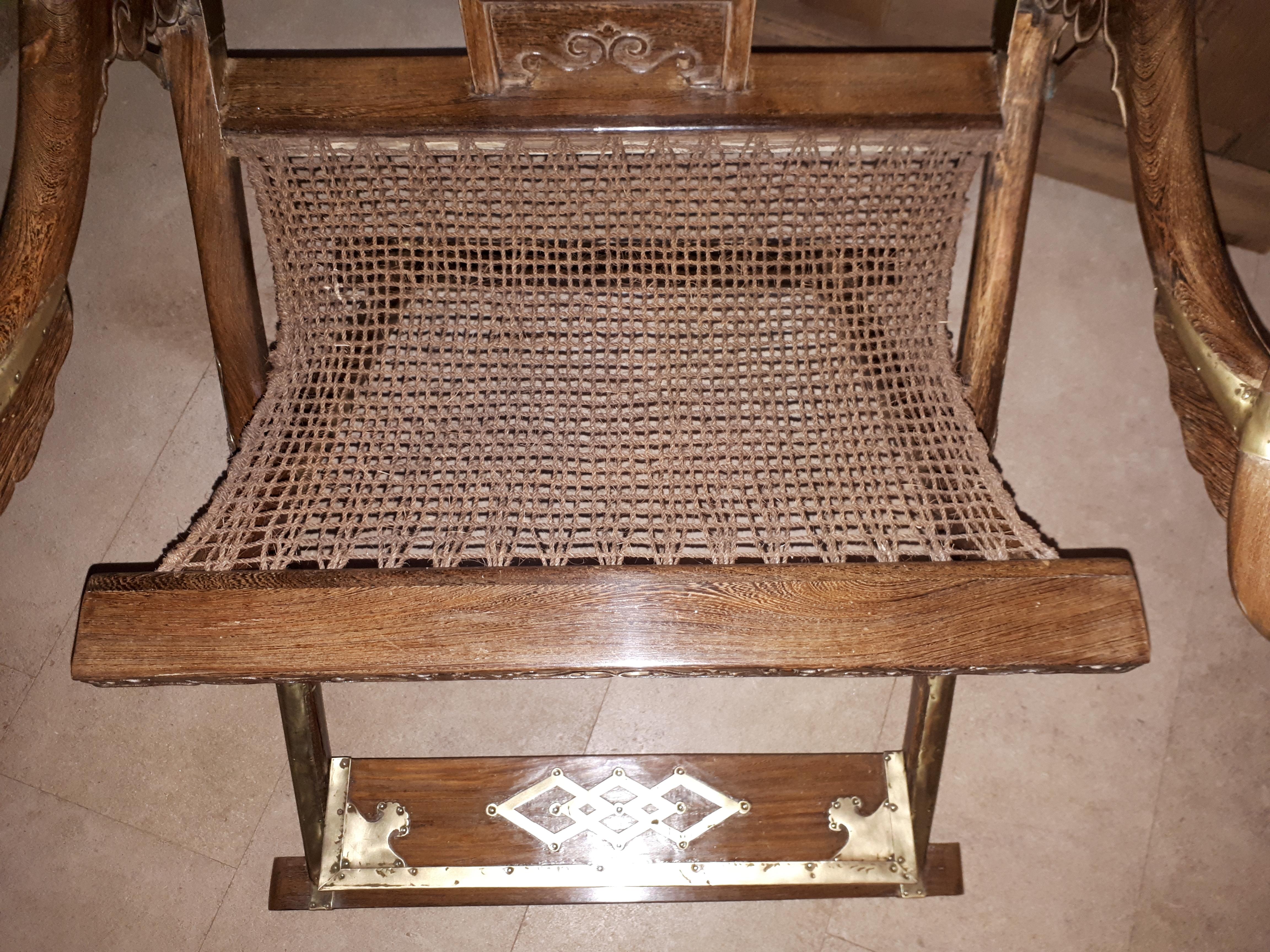 Chinese Jiaoyi Folding Armchair In Jichimu, China Qing Dynasty For Sale 2