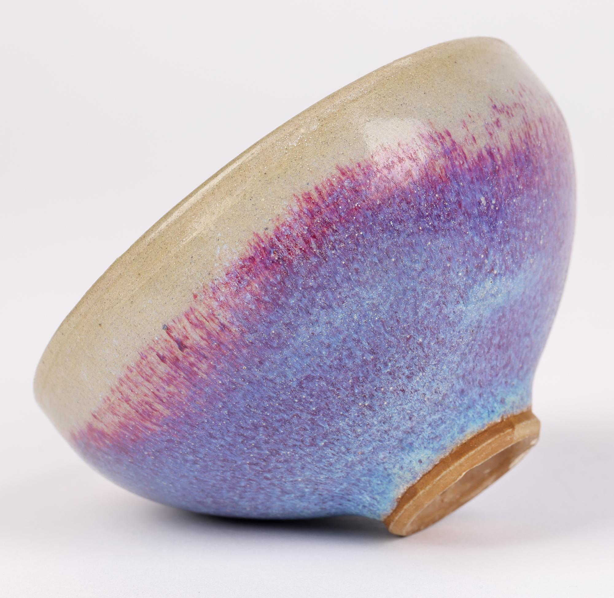 Chinesisch Jun Ware blau & rot Hasenfell glasierte Kunst Keramik Schüssel im Zustand „Gut“ im Angebot in Bishop's Stortford, Hertfordshire
