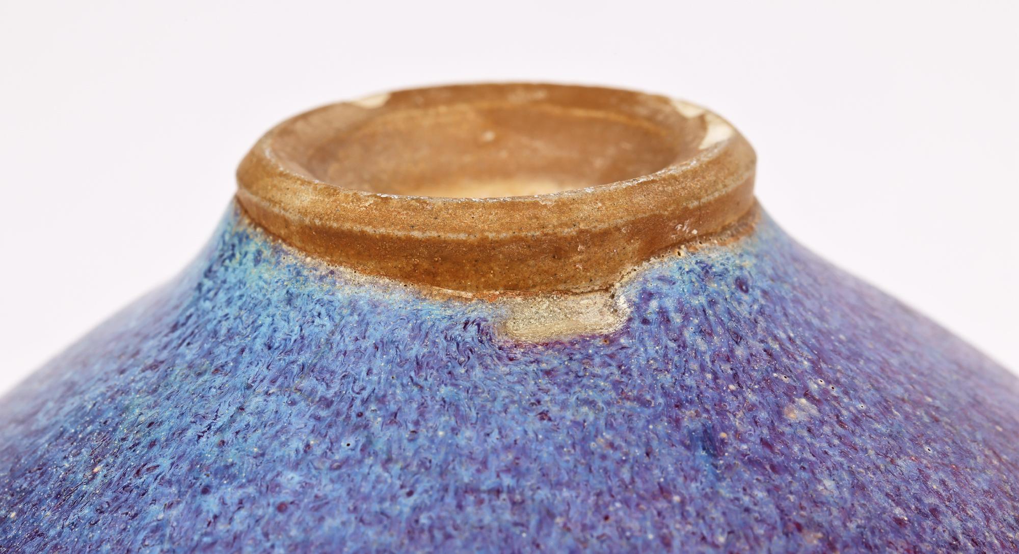 Chinesisch Jun Ware blau & rot Hasenfell glasierte Kunst Keramik Schüssel im Angebot 2