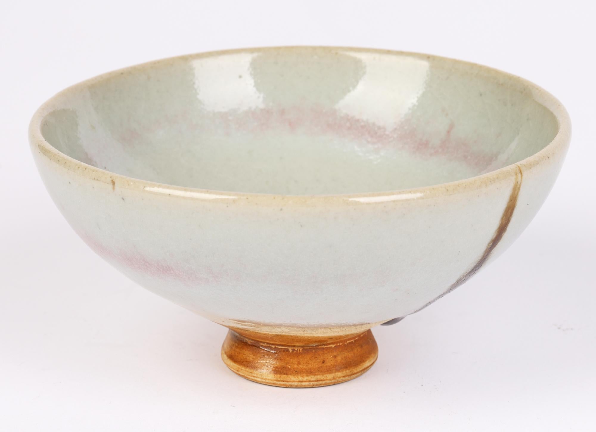 19th Century Chinese Jun Ware Streak Glazed Art Pottery Bowl For Sale