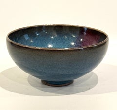 Chinese Junyao Purple Splashed Blue Glazed Bowl