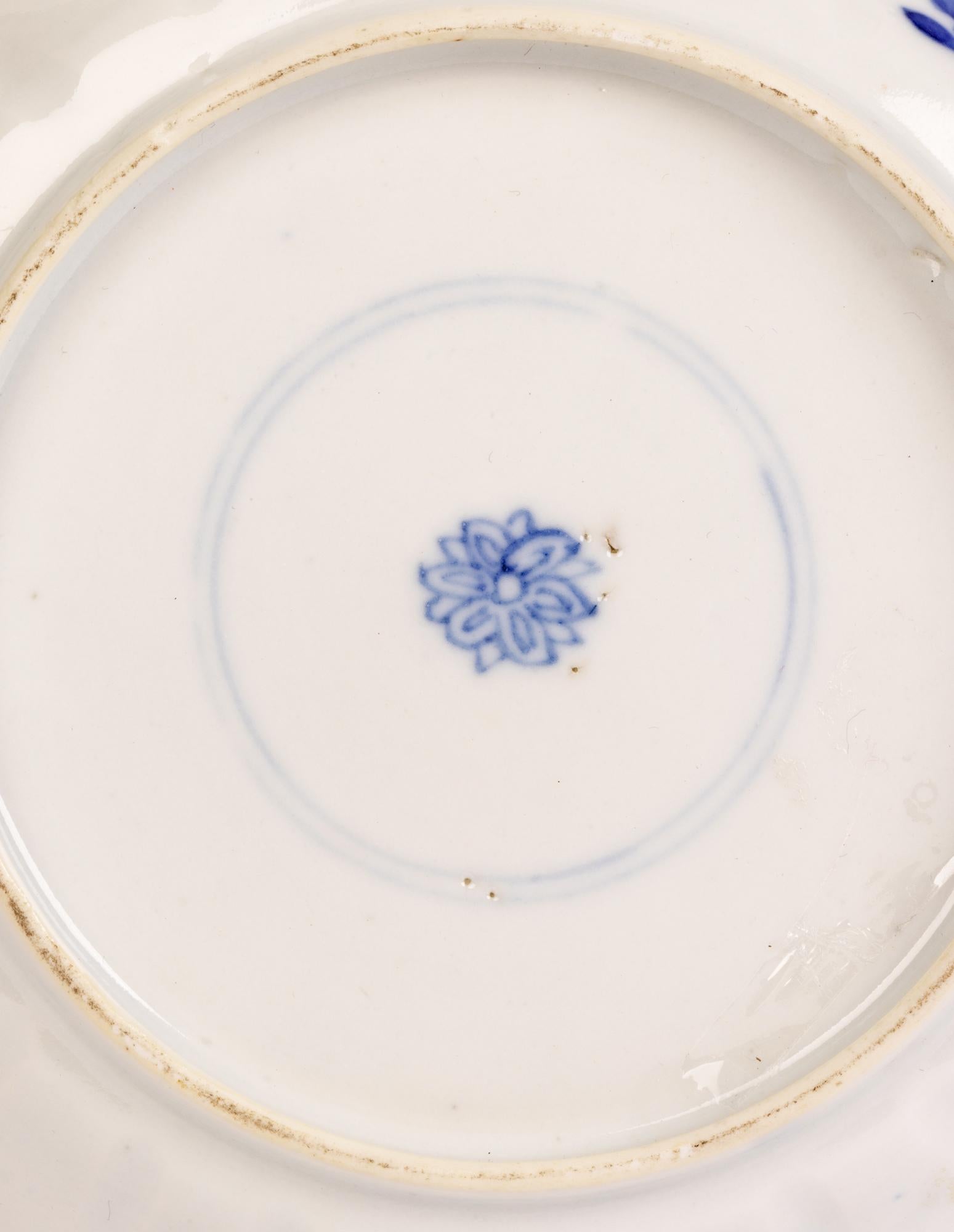 Chinese Kangxi Floral Painted Blue and White Porcelain Dish 5