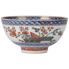 Chinese Kangxi Kakiemon Ware Bird and Tiger Bowl Early 18th Century