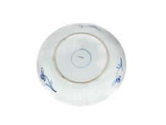 Chinese Kangxi Large Rare Porcelain Blue White Aster Pattern Dish, 17th Century