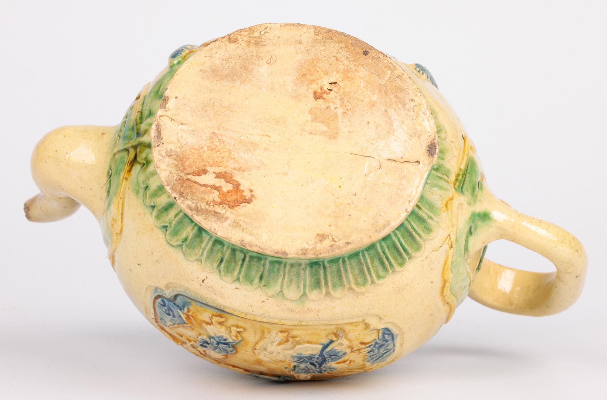 Chinese Kangxi Yixing Sancai Glazed Teapot with Rat Finial For Sale 6