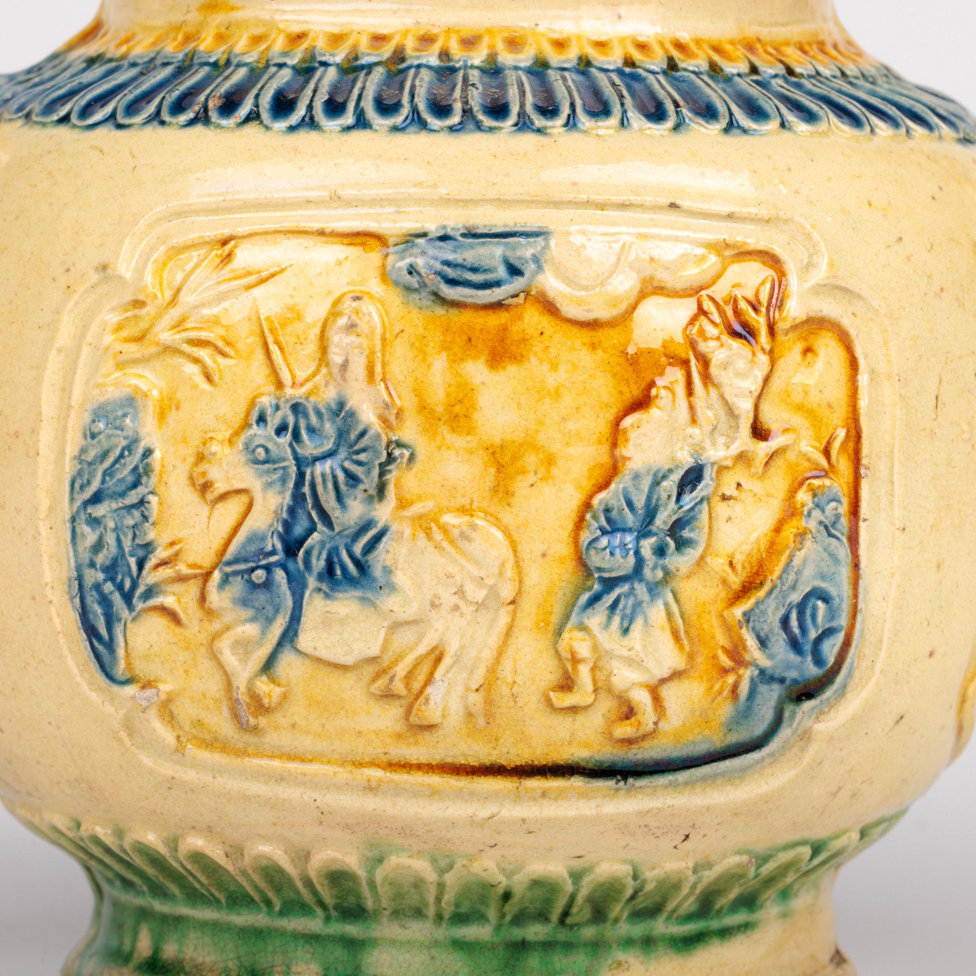 Chinese Kangxi Yixing Sancai Glazed Teapot with Rat Finial For Sale 11