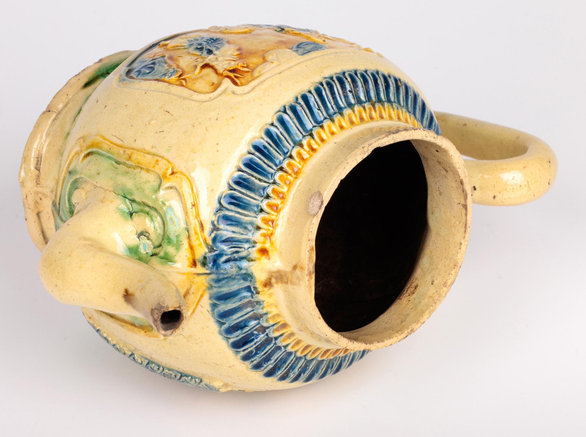 Chinese Kangxi Yixing Sancai Glazed Teapot with Rat Finial For Sale 12