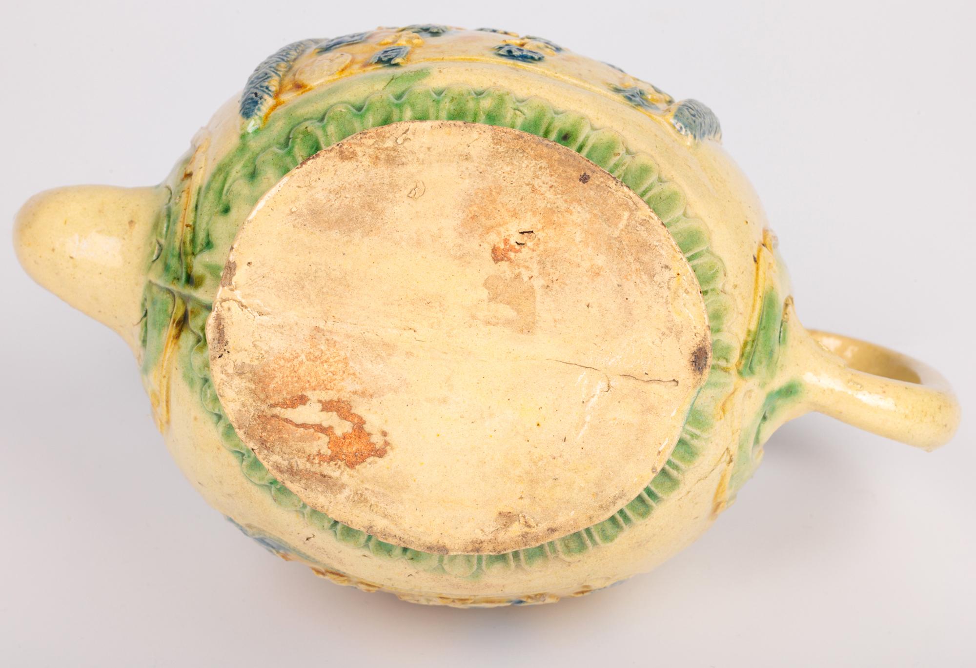 Chinese Kangxi Yixing Sancai Glazed Teapot with Rat Finial For Sale 3