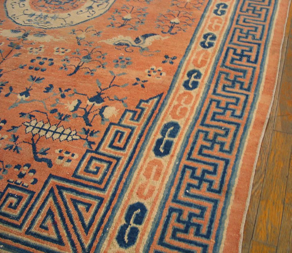 Hand-Knotted Chinese Kansu Small Carpetn 6' 0''x 8' 6''  For Sale