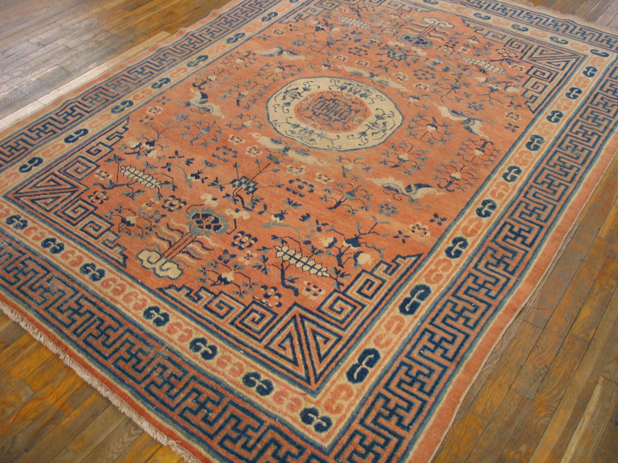 Chinese Kansu Small Carpetn 6' 0''x 8' 6'' For Sale 1