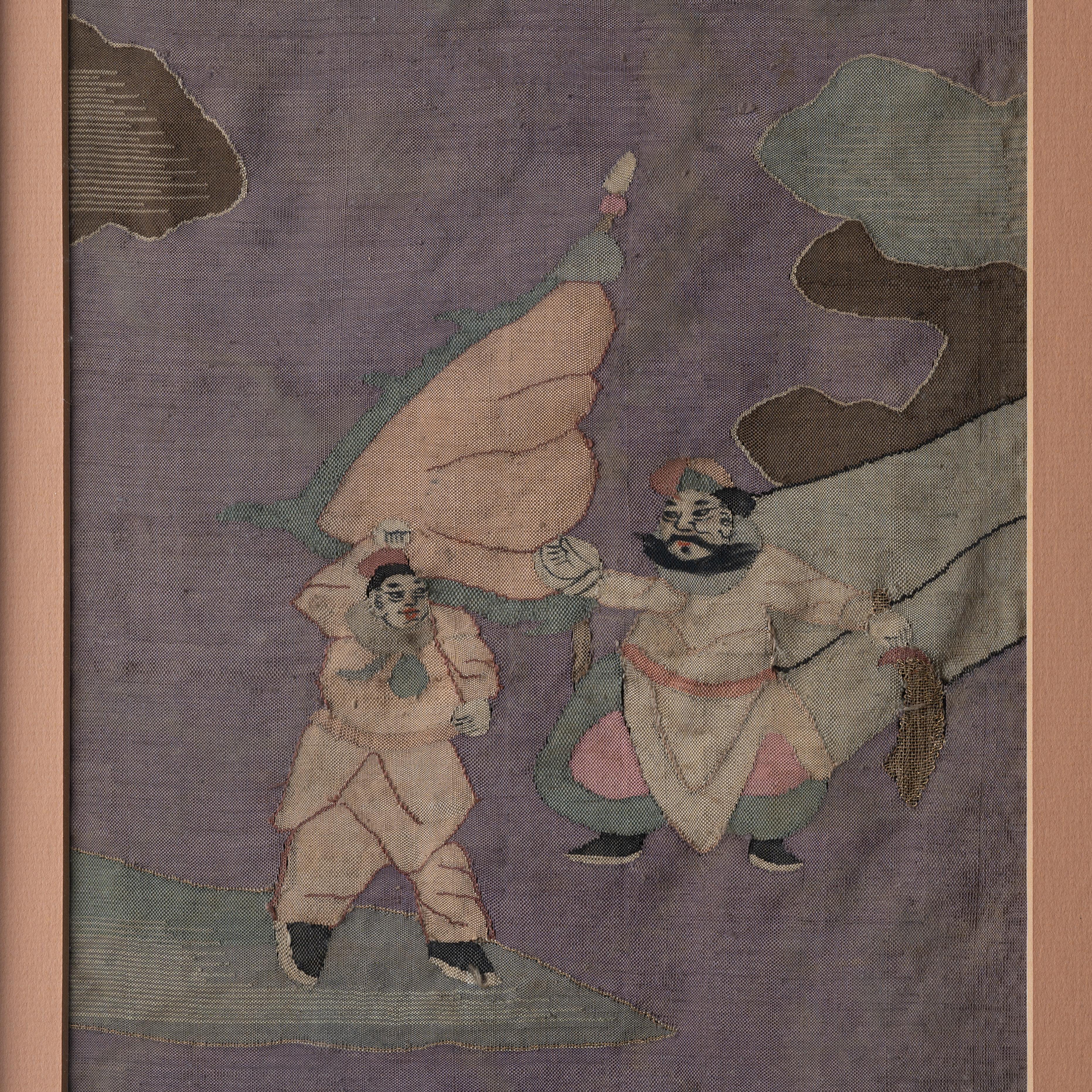Silk Chinese Kesi Panel, 19th Century For Sale